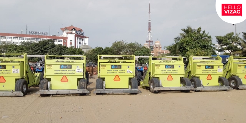 "Eco Vizag Campaign Transforms Visakhapatnam's Coastline with Six Beach Cleaning Machines"