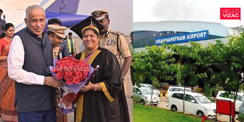 Warm Welcome for State Governor S. Abdul Nazir at Visakhapatnam Airport