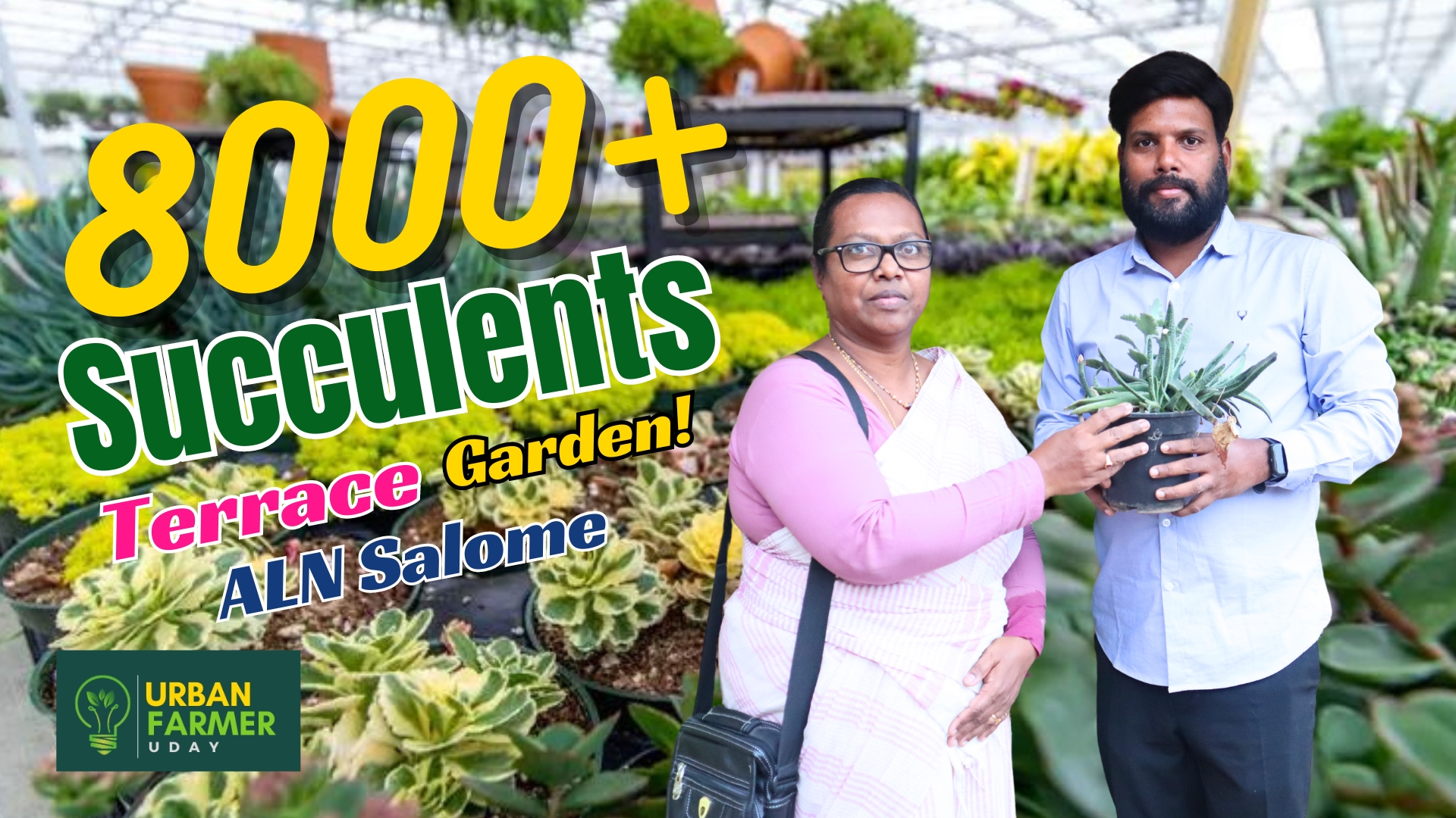 8000+ Succulents | Terrace Garden | ALN Salome | Urban Farmer Uday