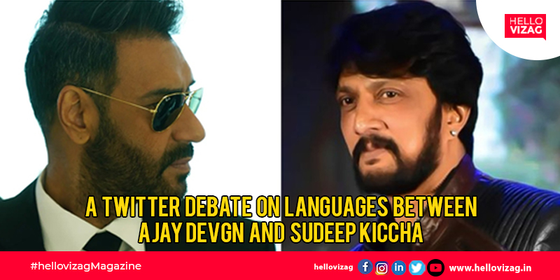 A Twitter debate on languages between Ajay Devgn and Sudeep Kiccha