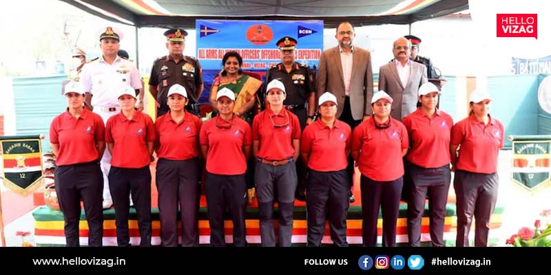 All-women army team arrives in Vizag to participate in PFR and MILAN 2022