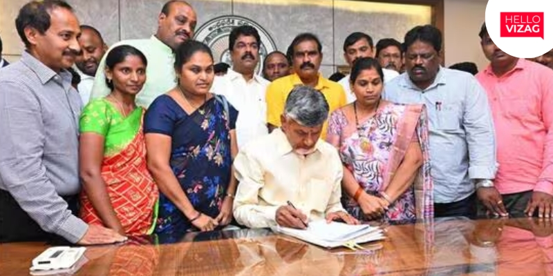 Andhra Pradesh Chief Minister Naidu Assumes Office and Signs Key Files