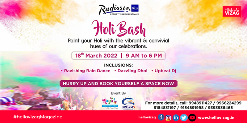 Celebrate Holi 2022 at Radisson Blu Resort Visakhapatnam with your friends and family