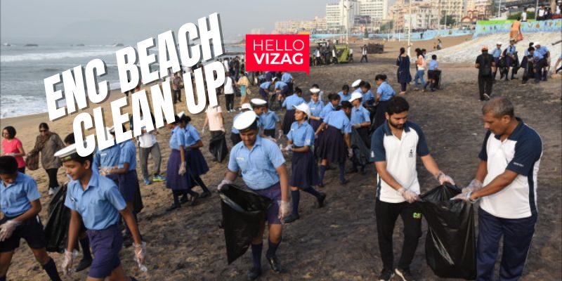 Encouraging Coastal Cleanup: Eastern Naval Command Takes Action in Visakhapatnam