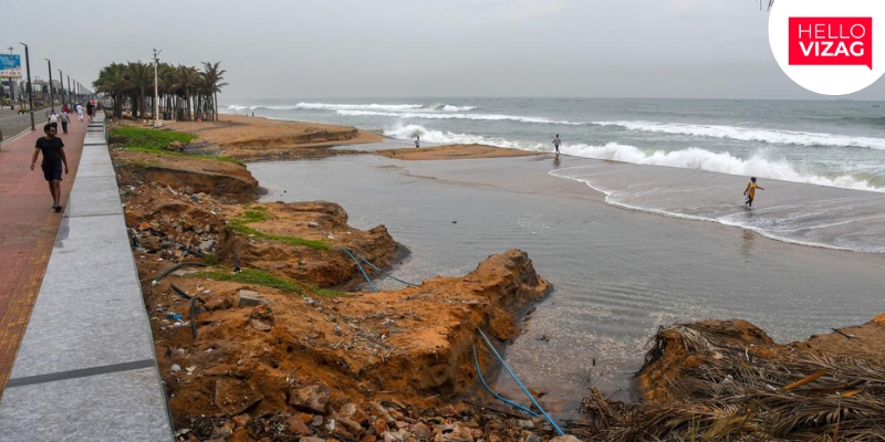 Erosion Threat Looms Over Visakhapatnam Beach: Weather and Unbalanced Nourishment Activities Raise Concerns