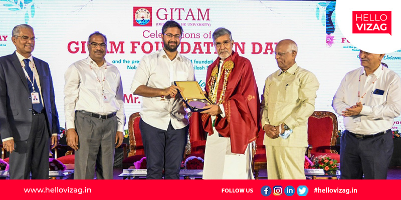 GITAM HONORED NOBLE LAUREATE KAILASH SATYARTHI