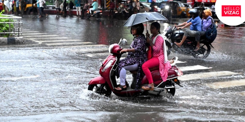 Heavy Rain Causes Waterlogging in Visakhapatnam, IMD Warns of More Storms