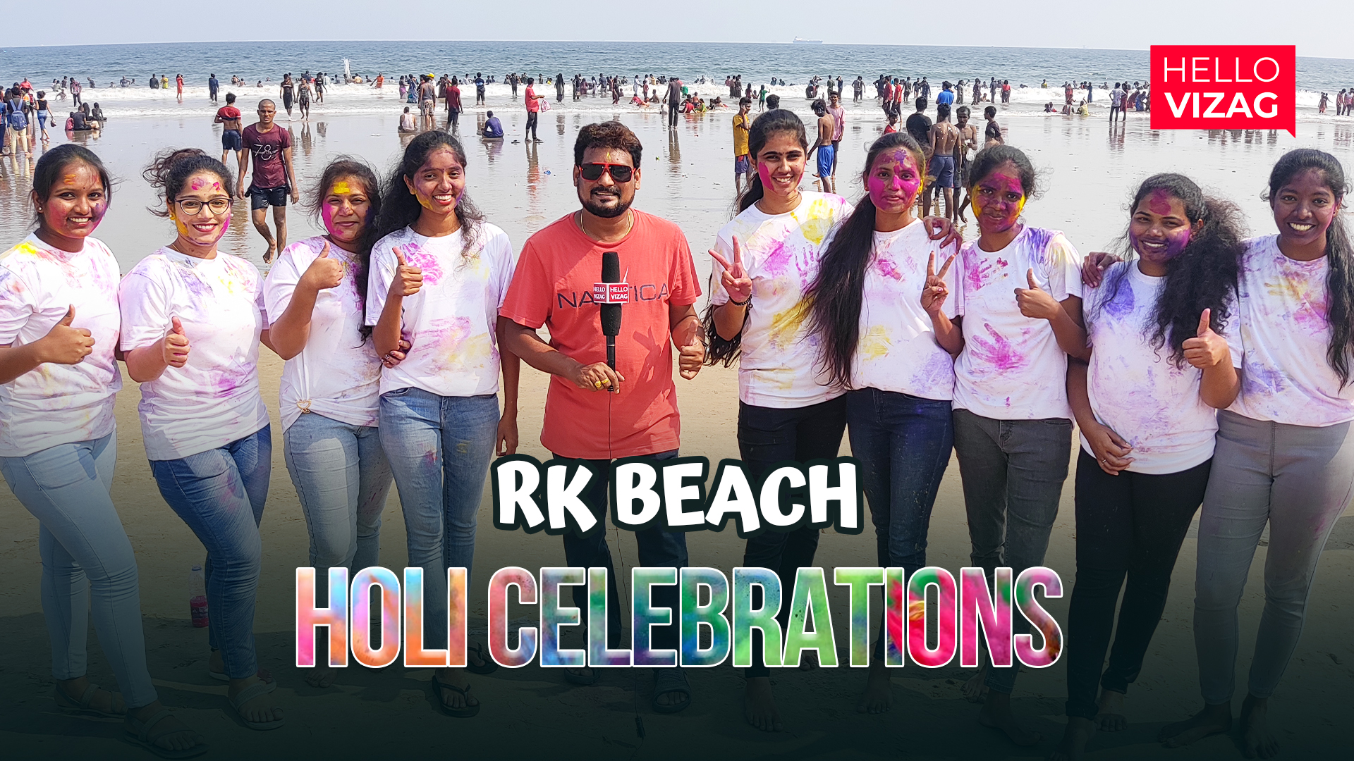 Holi Celebrations at Vizag RK Beach | Vizag Youth