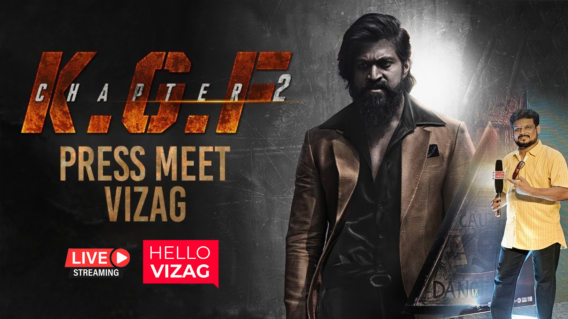 KGF Chapter 2 Vizag Press Meet | Yash | Sanjay Dutt | Raveena Tandon | Srinidhi