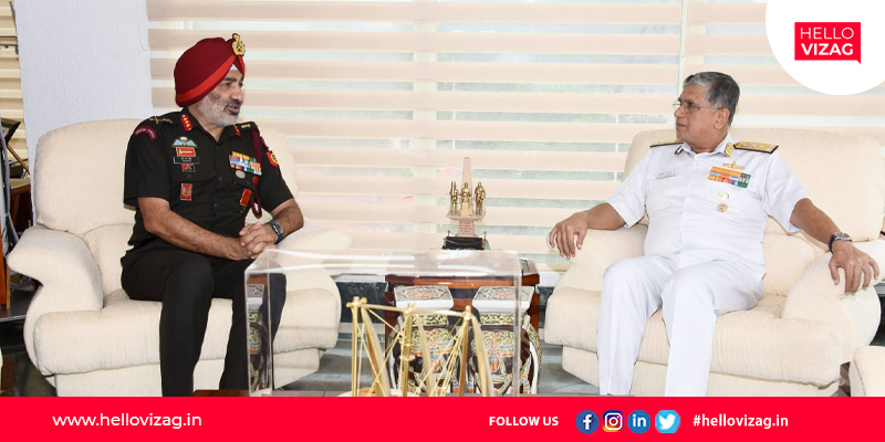 Lt Gen Gurbirpal Singh met with the Eastern Naval Command FOCinC today in Visakhapatnam