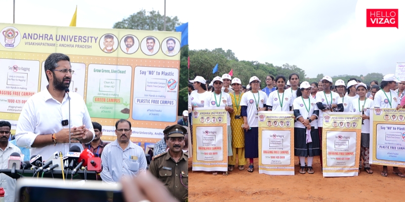 MP Sri Barath Mathukumilli Leads Green and Clean Initiative at Andhra University