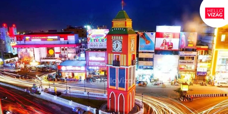 New Clock Tower Enhances Jagadamba Centre's Appeal in Visakhapatnam