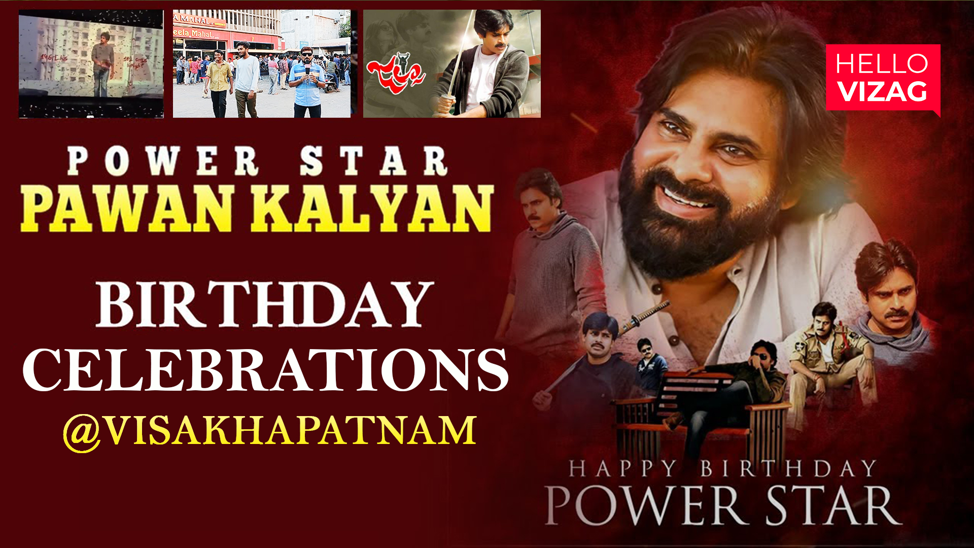 Pawan Kalyan Birthday Celebrations 2022 | Fans Hungama @ Pawan Kalyan Birthday | Vizag @Hello Vizag