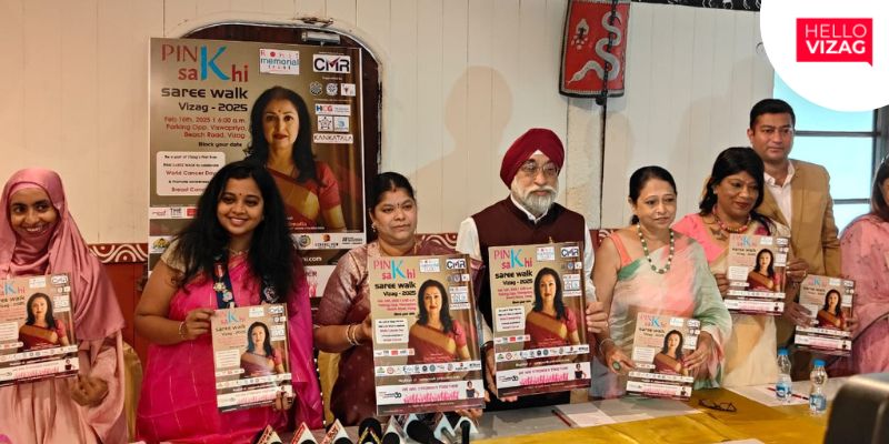 POSTER LAUNCH OF AP’s FIRST PINK SAKHI SAREE WALK