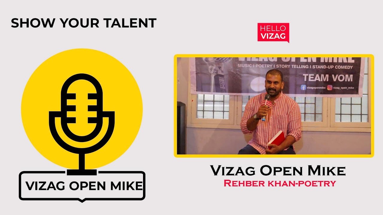 Rehber khan | poetry | Vizag Open Mic | Hello Vizag