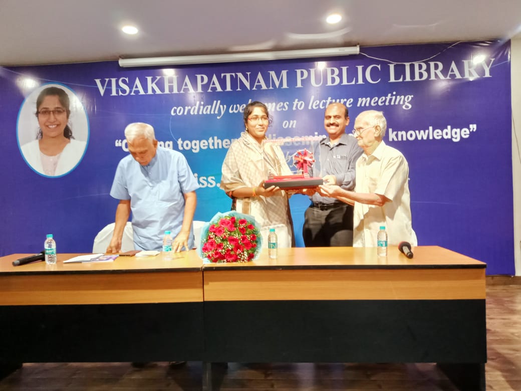 Sahithya Pusapti, who secured 24th rank in the UPSC, was astounded by the facilities at Visakhapatnam Public Library