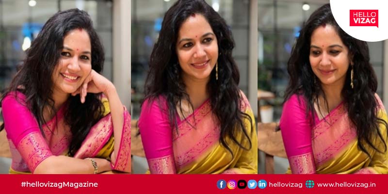 Singer Sunitha Gives a Bright Smile as She Poses for Some Pictures in Her Gorgeous Silk Saree