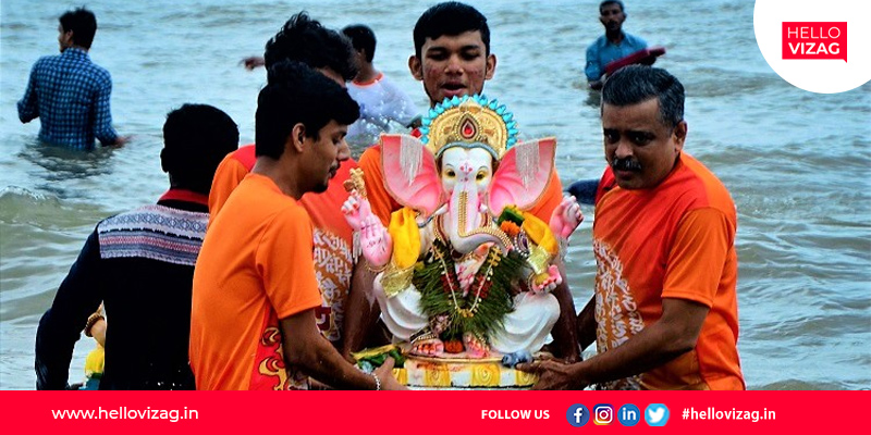 The immersion of Ganesh idols at RK beach is prohibited