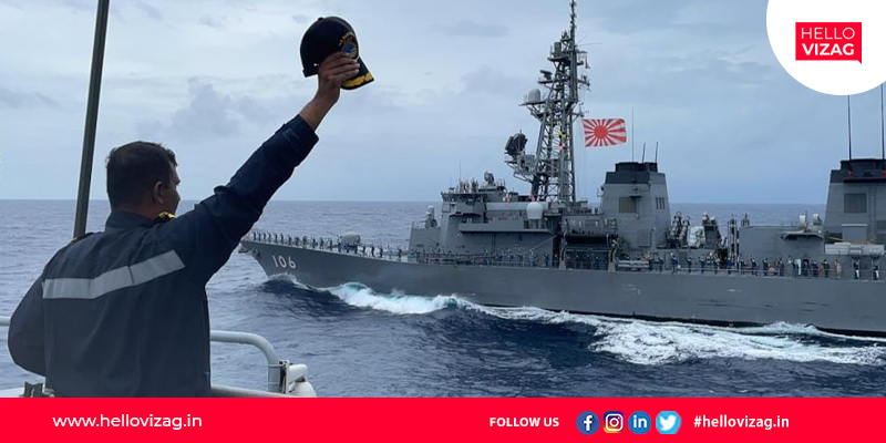 The Indian Navy is successfully conducting the Japan-India Maritime Exercise in Visakhapatnam