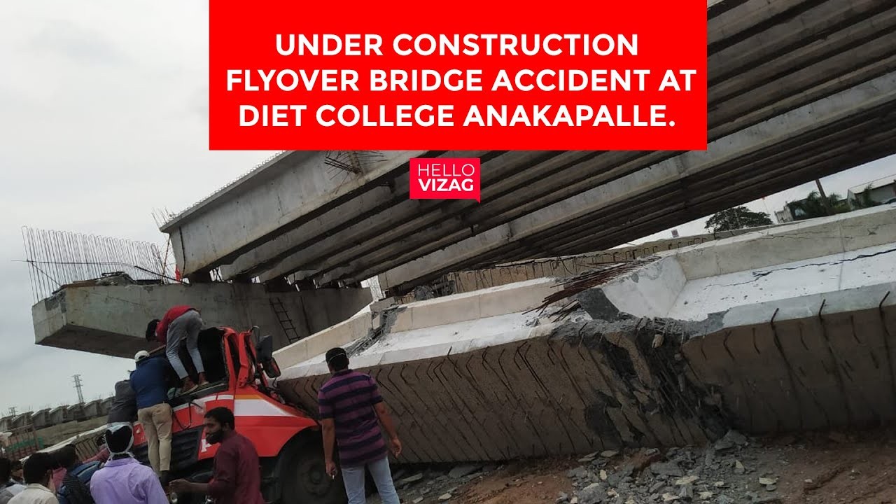 Under Construction Flyover Bridge Accident At Diet College Anakapalle | Visakhapatnam | Hello Vizag