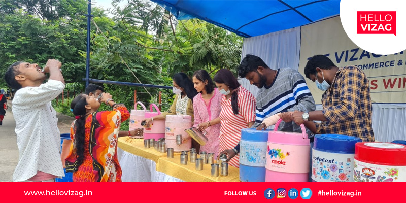 VCCI Women's Wing  set up a Water Station for the pilgrims during Giri Pradakshina