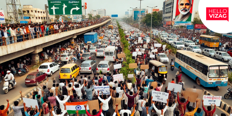 Visakhapatnam Residents Rally for Infrastructure Improvements: Demand Flyover and Subway to Alleviate Traffic Congestion