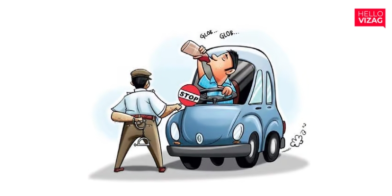Vizag Police Book 315 for Drunk Driving